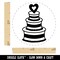 Wedding Cake with Heart Self-Inking Rubber Stamp for Stamping Crafting Planners